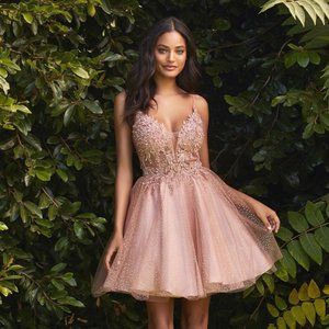 NEW SHORT SLEEVELESS OFF THE SHOULDER TULLE MINI DRESS WITH ZIPPER BACK CD0189